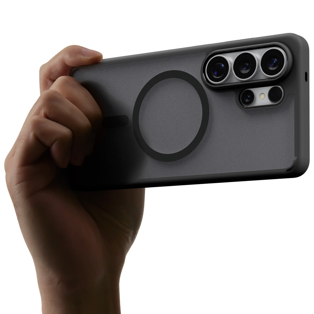 Handyhülle für Galaxy S26 Ultra, Spigen Ultra Hybrid Mag mit MagSafe, Durchscheinend-Schwarz