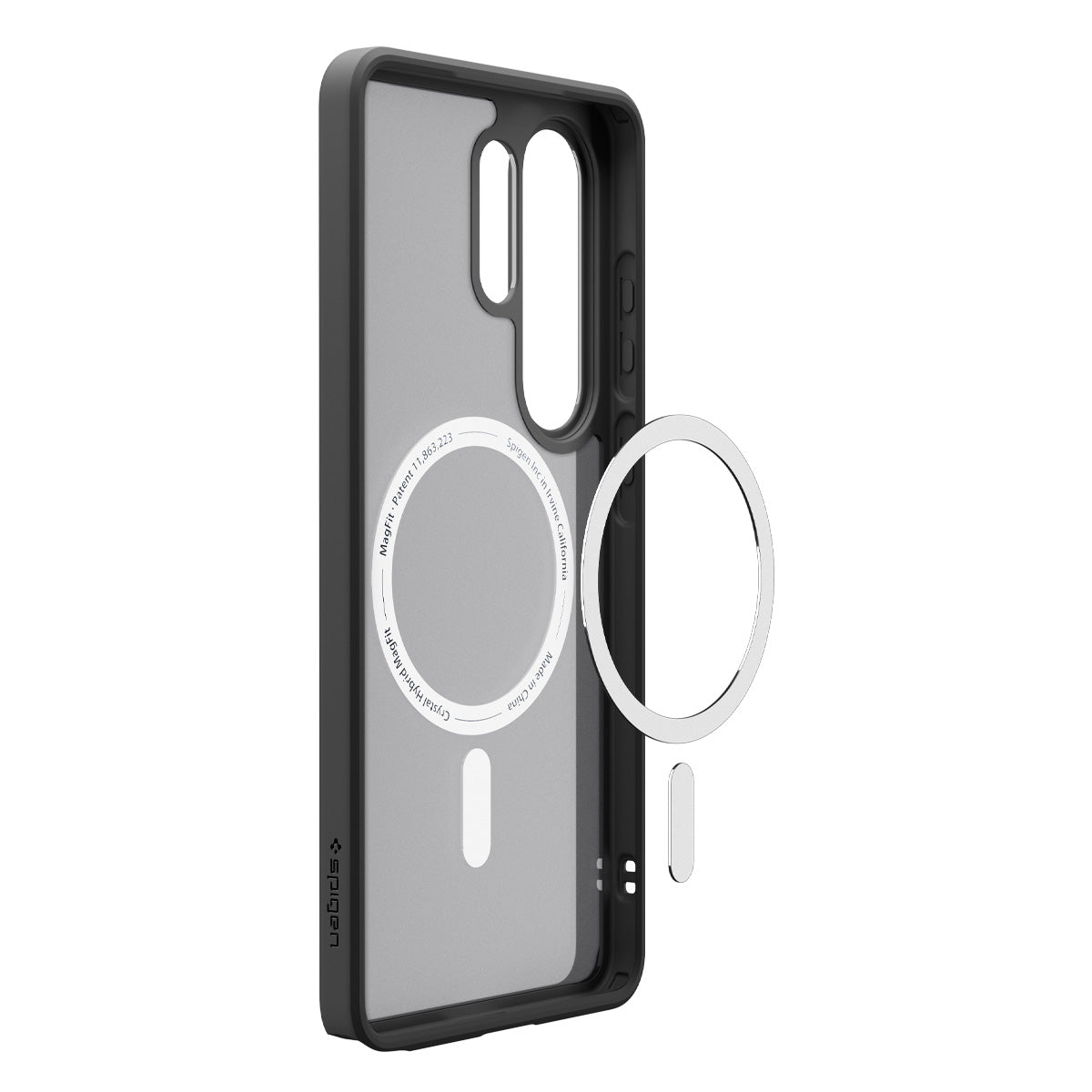 Handyhülle für Galaxy S26 Ultra, Spigen Ultra Hybrid Mag mit MagSafe, Durchscheinend-Schwarz