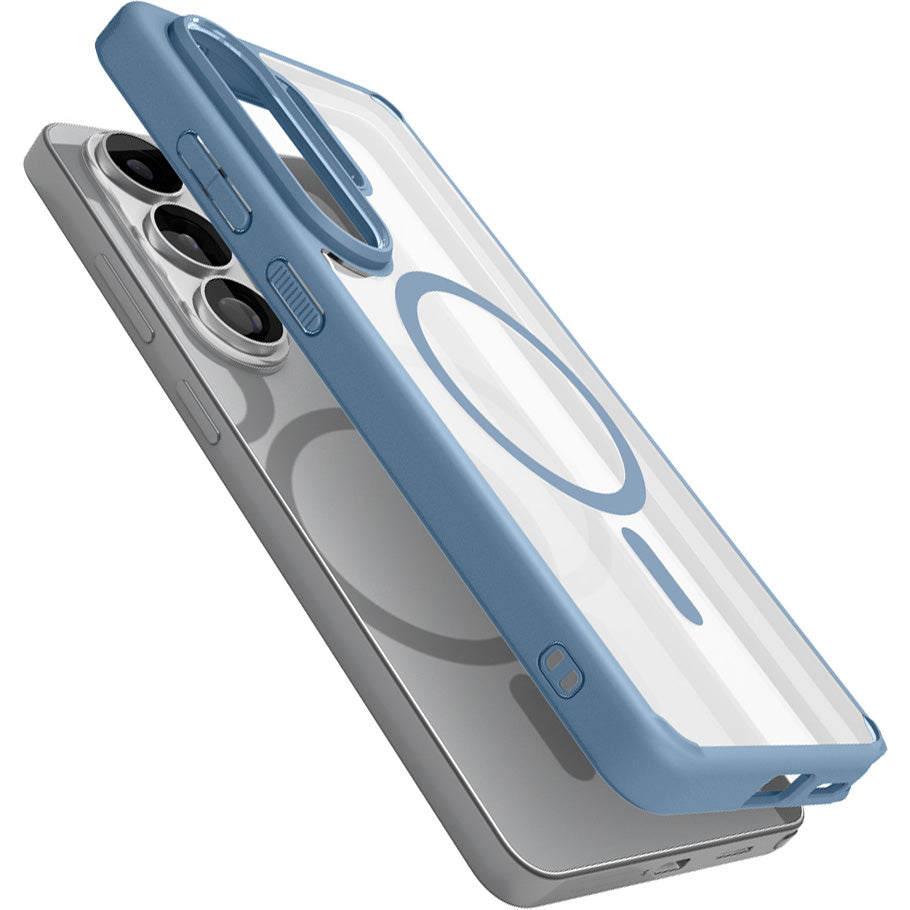 Handyhülle für Galaxy S26 Ultra, Spigen Ultra Hybrid Mag mit MagSafe, Transparent-Blau