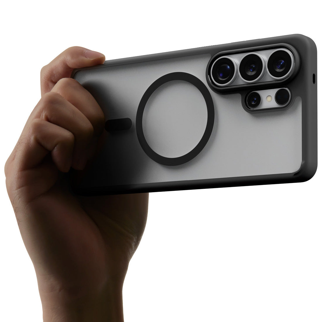 Handyhülle für Galaxy S26 Ultra, Spigen Ultra Hybrid Mag mit MagSafe, Transparent-Schwarz