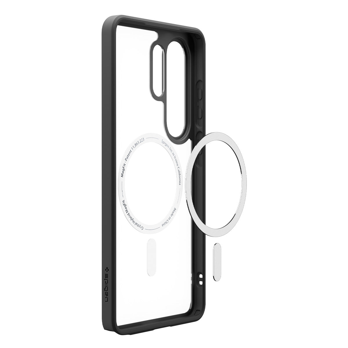 Handyhülle für Galaxy S26 Ultra, Spigen Ultra Hybrid Mag mit MagSafe, Transparent-Schwarz
