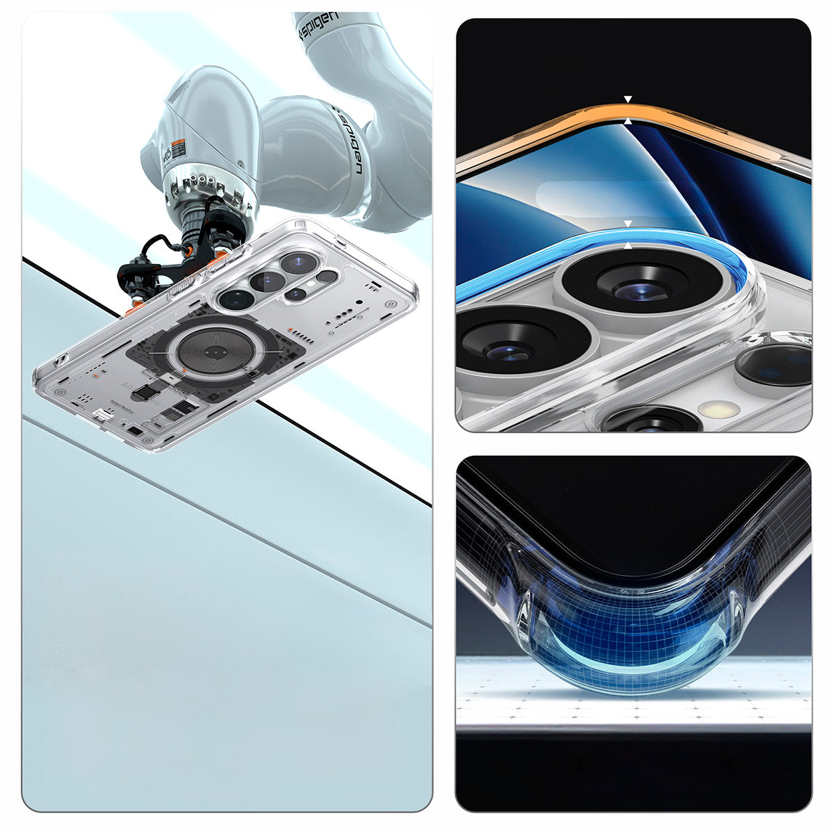 Handyhülle für Galaxy S26 Ultra, Spigen Ultra Hybrid Mag mit MagSafe, Transparent-Gemustert (Neo One)