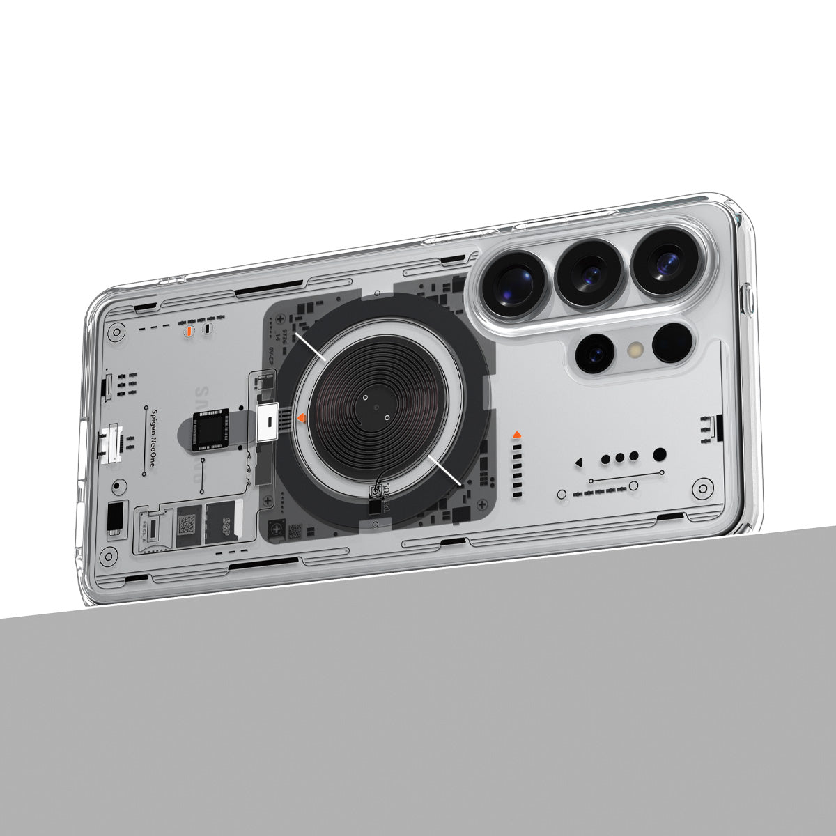 Handyhülle für Galaxy S26 Ultra, Spigen Ultra Hybrid Mag mit MagSafe, Transparent-Gemustert (Neo One)