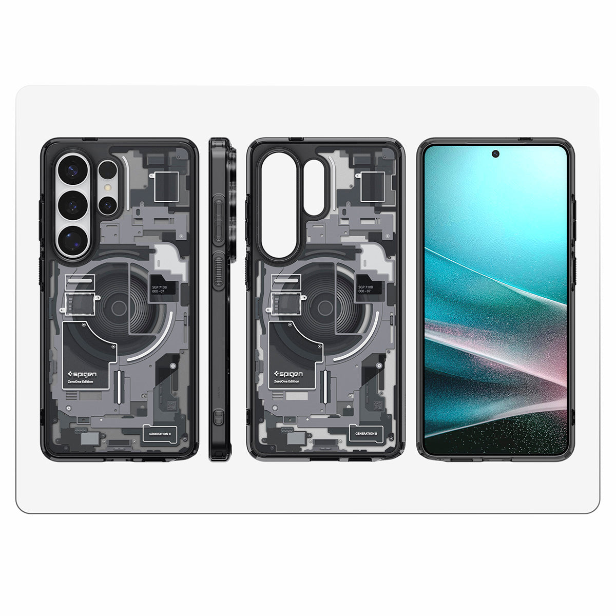Handyhülle für Galaxy S26 Ultra, Spigen Ultra Hybrid Mag mit MagSafe, Rauchfarben-Grau (Zero One)