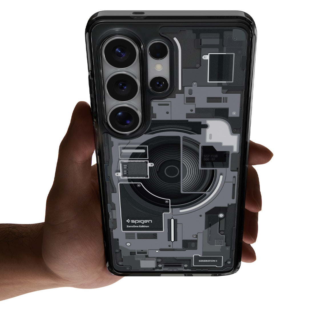 Handyhülle für Galaxy S26 Ultra, Spigen Ultra Hybrid Mag mit MagSafe, Rauchfarben-Grau (Zero One)