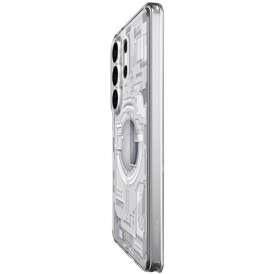 Handyhülle für Galaxy S26 Ultra, Spigen Ultra Hybrid Mag mit MagSafe, Weiß-Grau (Zero One)