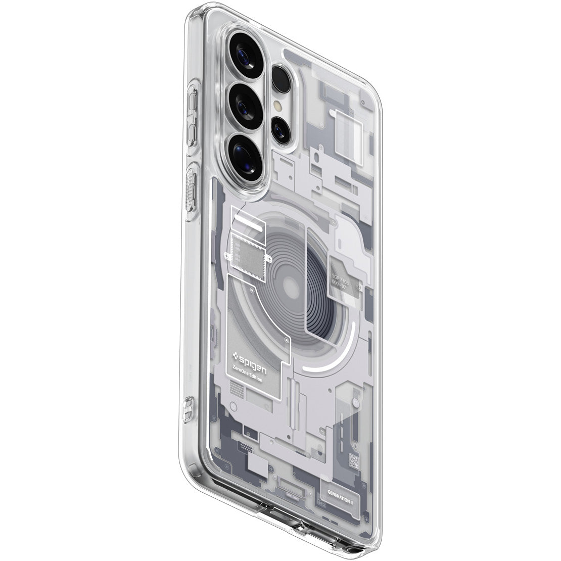 Handyhülle für Galaxy S26 Ultra, Spigen Ultra Hybrid Mag mit MagSafe, Weiß-Grau (Zero One)