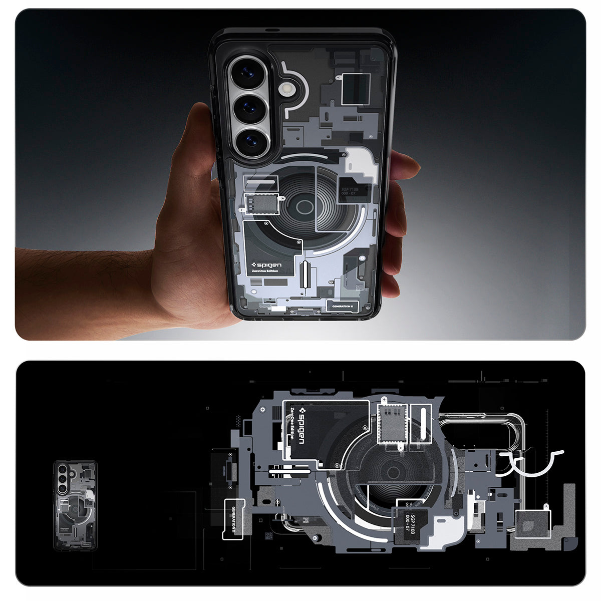 Handyhülle für Galaxy S26, Spigen Ultra Hybrid Mag mit MagSafe, Rauchfarben-Grau (Zero One)