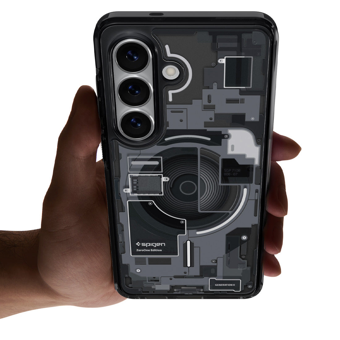 Handyhülle für Galaxy S26, Spigen Ultra Hybrid Mag mit MagSafe, Rauchfarben-Grau (Zero One)