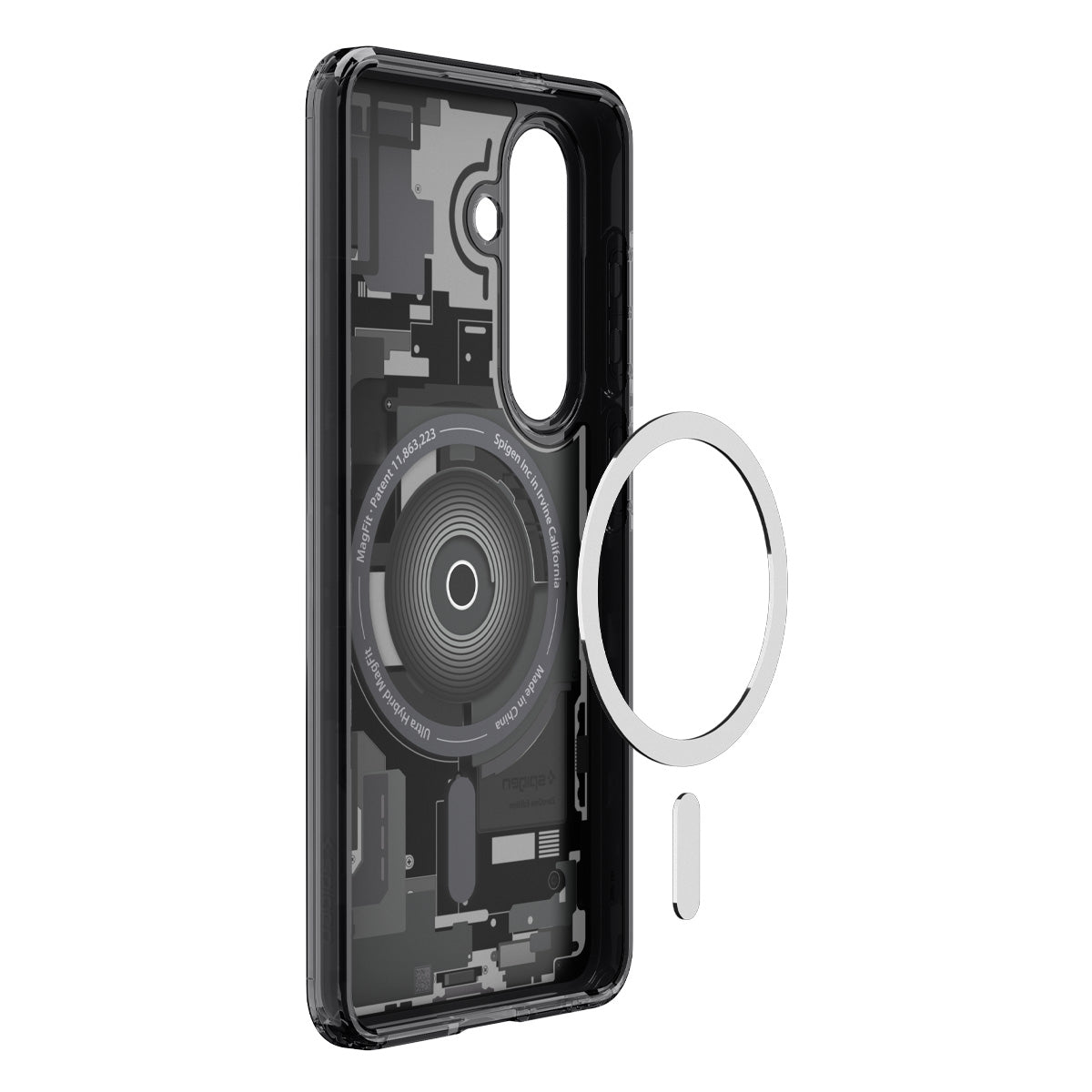 Handyhülle für Galaxy S26, Spigen Ultra Hybrid Mag mit MagSafe, Rauchfarben-Grau (Zero One)
