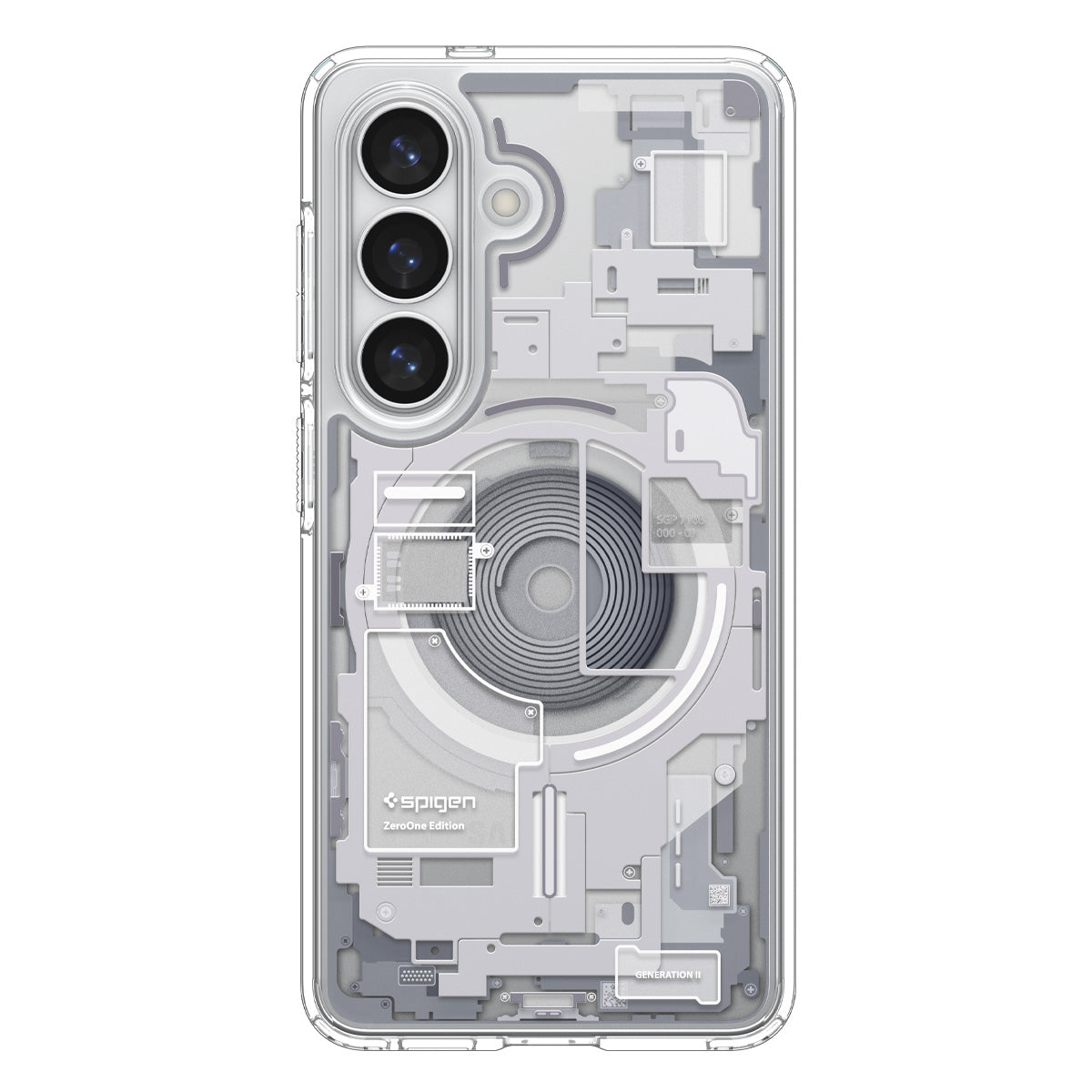 Handyhülle für Galaxy S26, Spigen Ultra Hybrid Mag mit MagSafe, Weiß-Grau (Zero One)