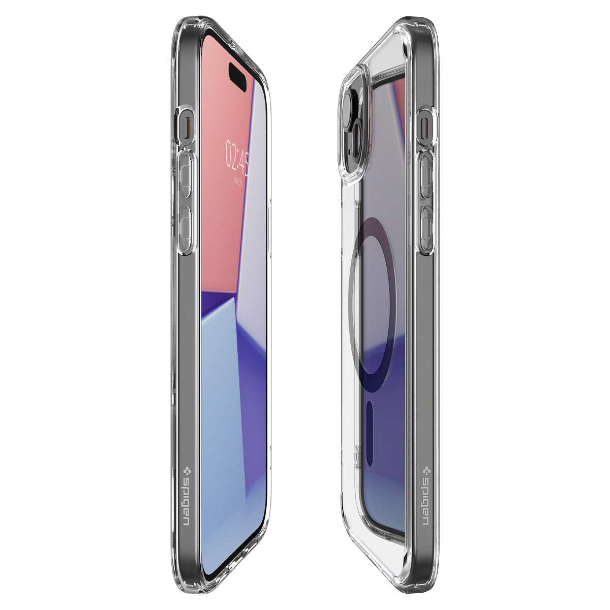 Schutzhülle Spigen Ultra Hybrid Mag mit MagSafe für Apple iPhone 15 Plus, Transparent-Schwarz