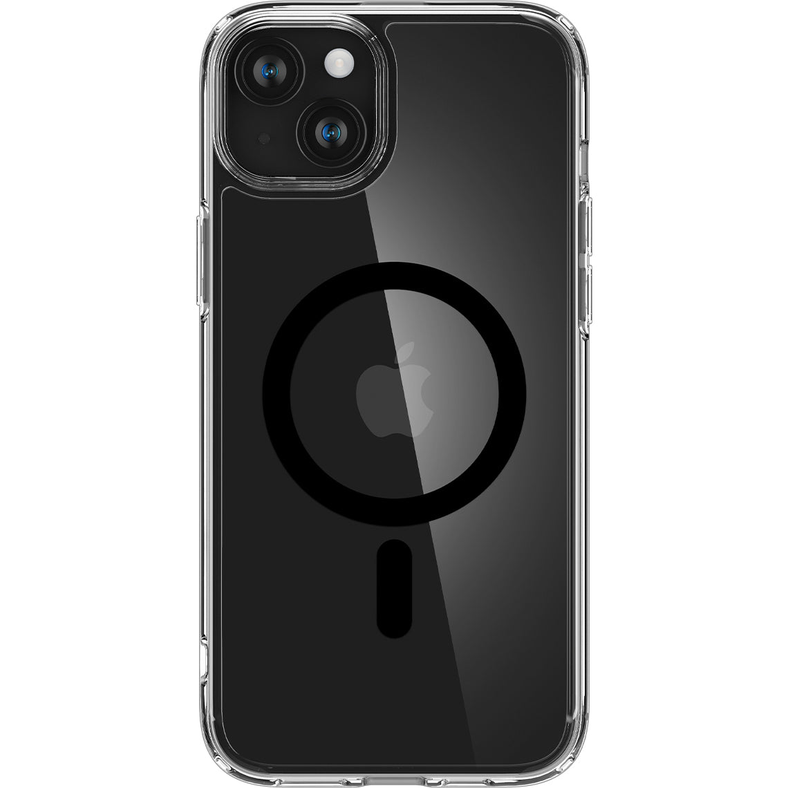 Schutzhülle Spigen Ultra Hybrid Mag mit MagSafe für Apple iPhone 15 Plus, Transparent-Schwarz