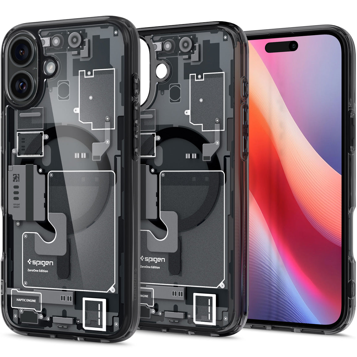 Handyhülle für iPhone 16, Spigen Ultra Hybrid Mag mit MagSafe, Rauchfarben-Grau (Zero One)