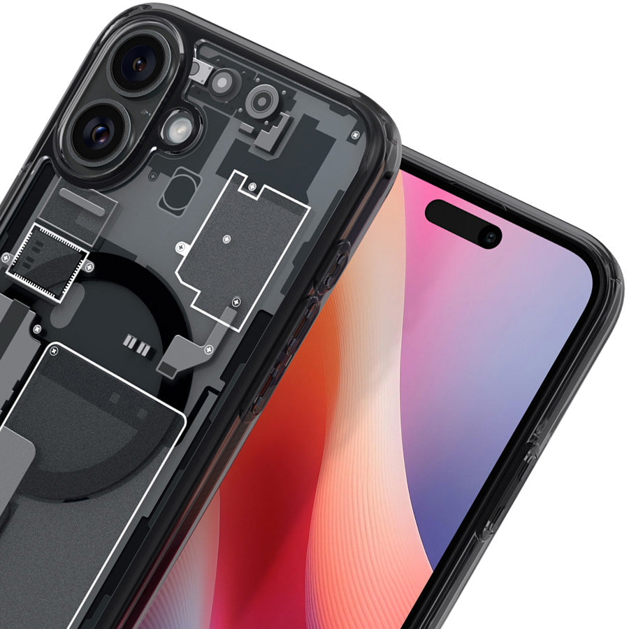 Handyhülle für iPhone 16, Spigen Ultra Hybrid Mag mit MagSafe, Rauchfarben-Grau (Zero One)