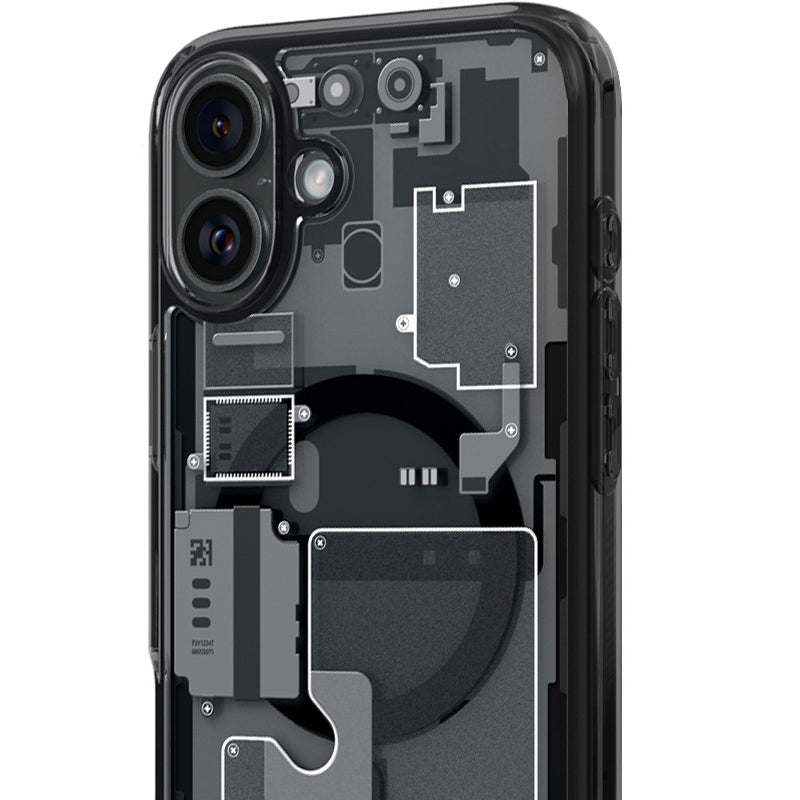 Handyhülle für iPhone 16, Spigen Ultra Hybrid Mag mit MagSafe, Rauchfarben-Grau (Zero One)
