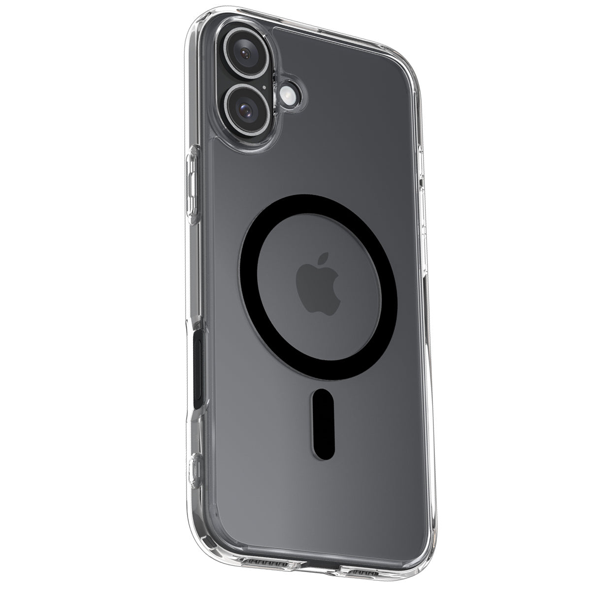 Handyhülle für iPhone 16 Plus, Spigen Ultra Hybrid Mag mit MagSafe, Transparent-Schwarz