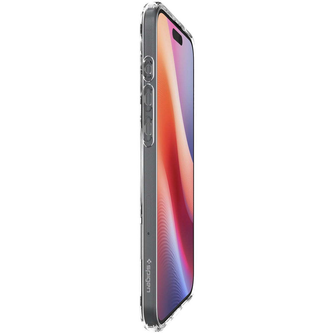 Handyhülle für iPhone 16 Plus, Spigen Ultra Hybrid Mag mit MagSafe, Transparent-Schwarz