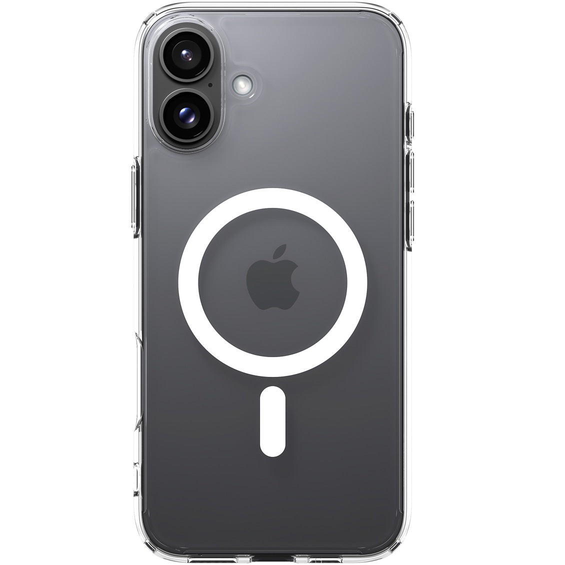 Handyhülle für iPhone 16 Plus, Spigen Ultra Hybrid Mag mit MagSafe, Transparent-Weiß
