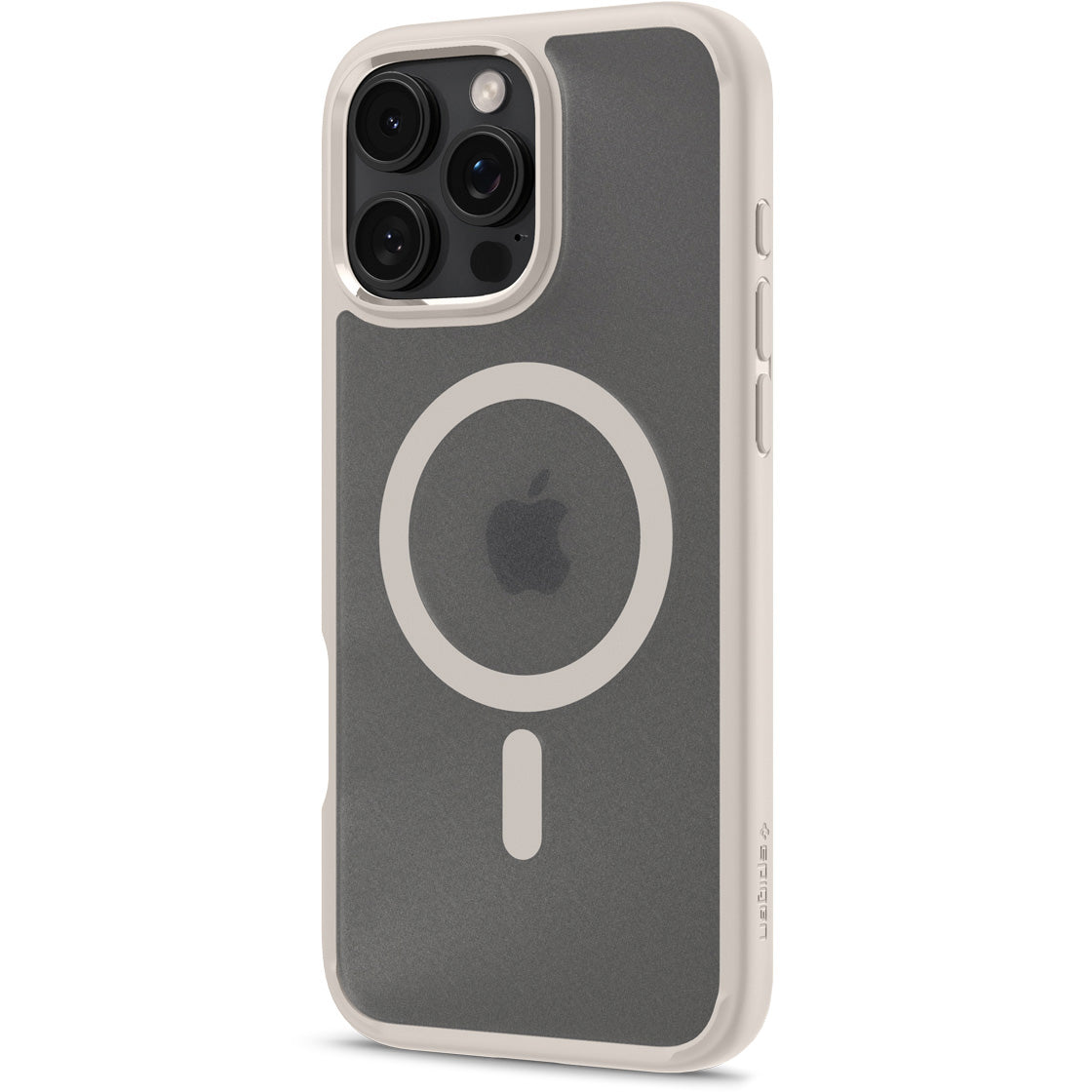 Handyhülle für iPhone 16 Pro, Spigen Ultra Hybrid Mag mit MagSafe, Durchscheinend-Beige