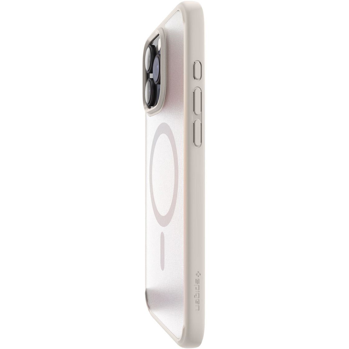 Handyhülle für iPhone 16 Pro, Spigen Ultra Hybrid Mag mit MagSafe, Durchscheinend-Beige