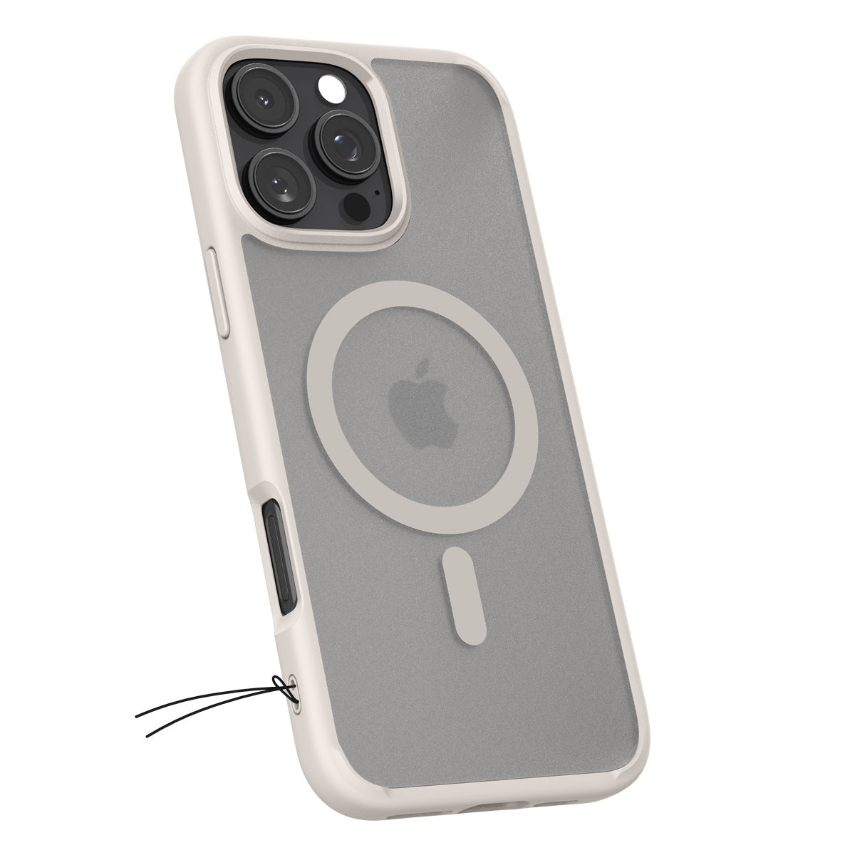 Handyhülle für iPhone 16 Pro, Spigen Ultra Hybrid Mag mit MagSafe, Durchscheinend-Beige