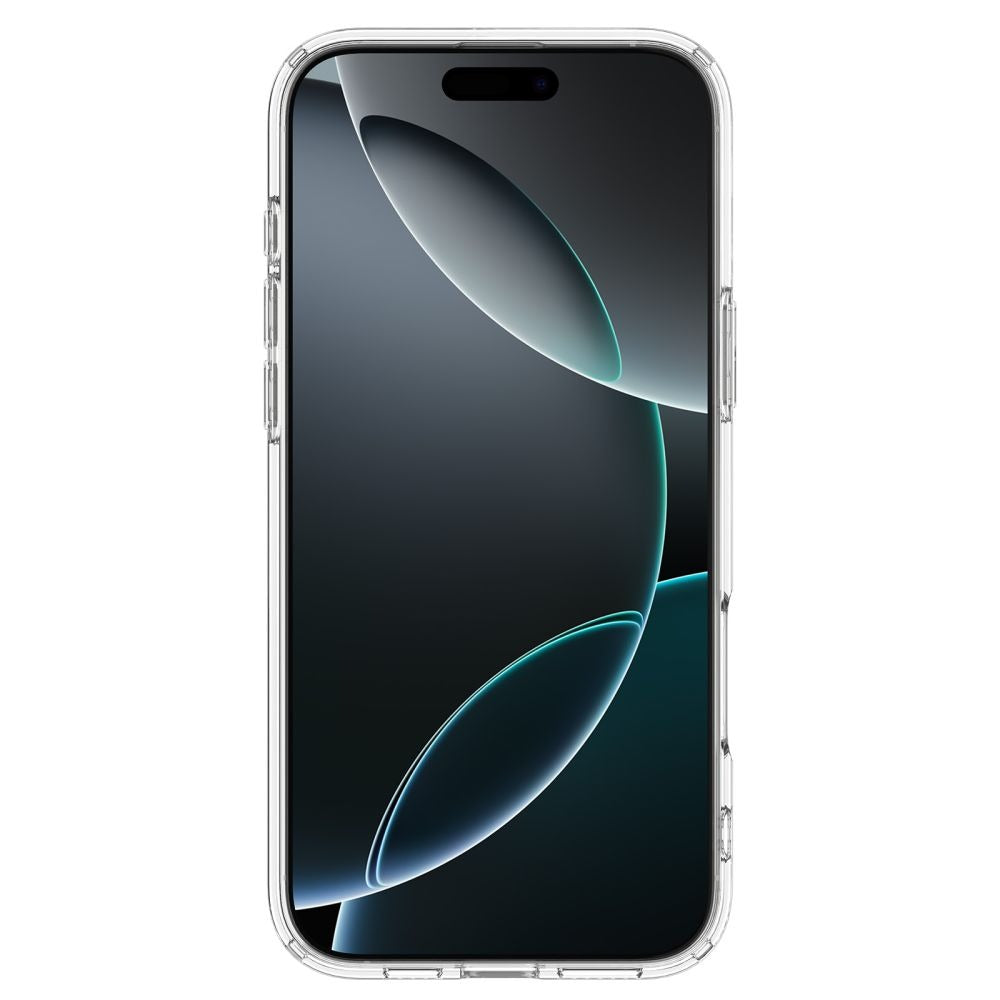 Handyhülle für iPhone 16 Pro, Spigen Ultra Hybrid Mag mit MagSafe, Transparent-Gemustert (Neo One)