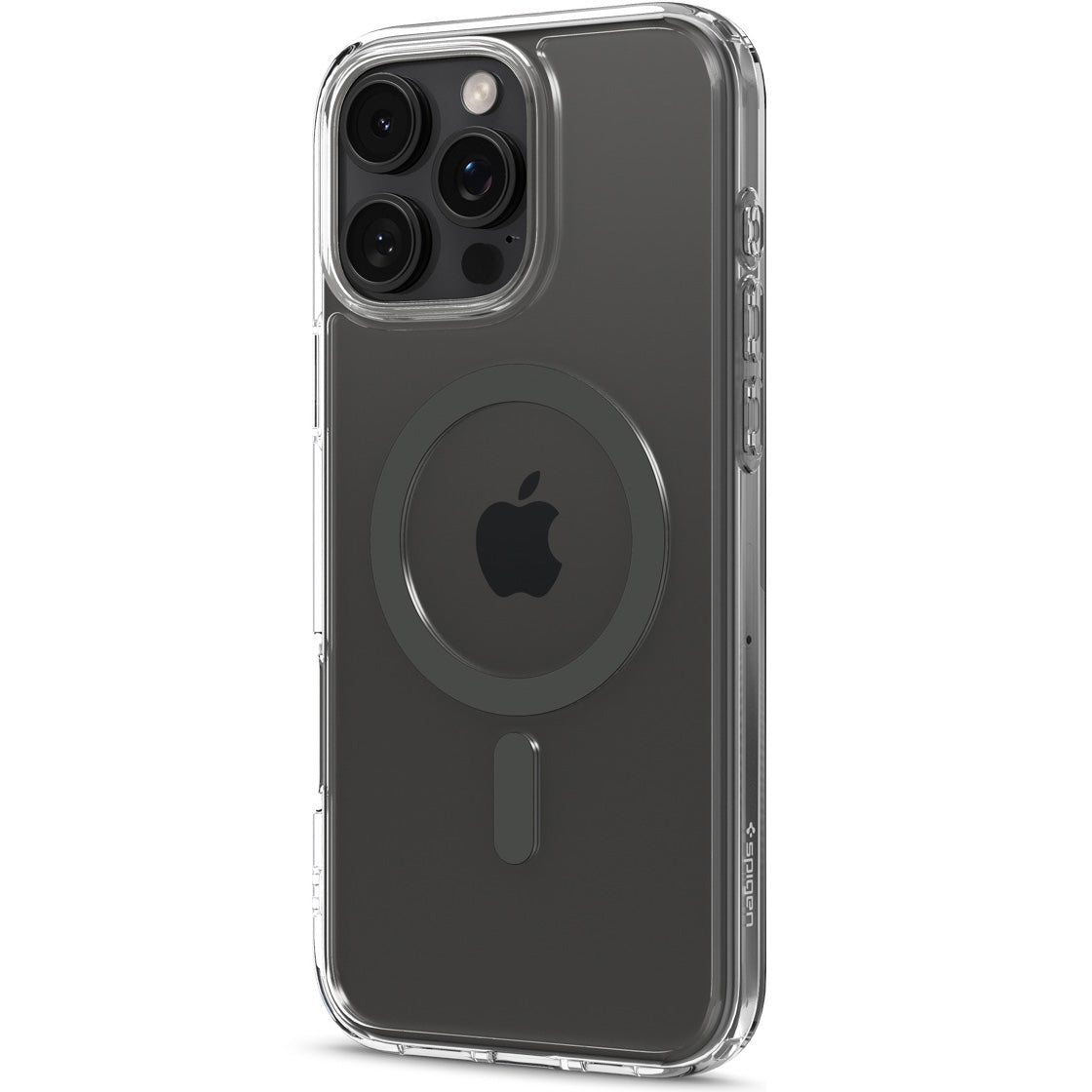 Handyhülle für iPhone 16 Pro Max, Spigen Ultra Hybrid Mag mit MagSafe, Transparent-Grau