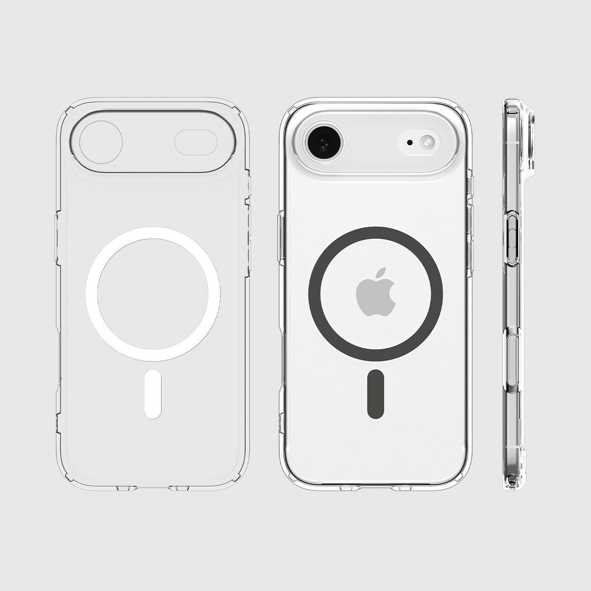 Handyhülle für iPhone Air, Spigen Ultra Hybrid Mag mit MagSafe, Transparent-Grau