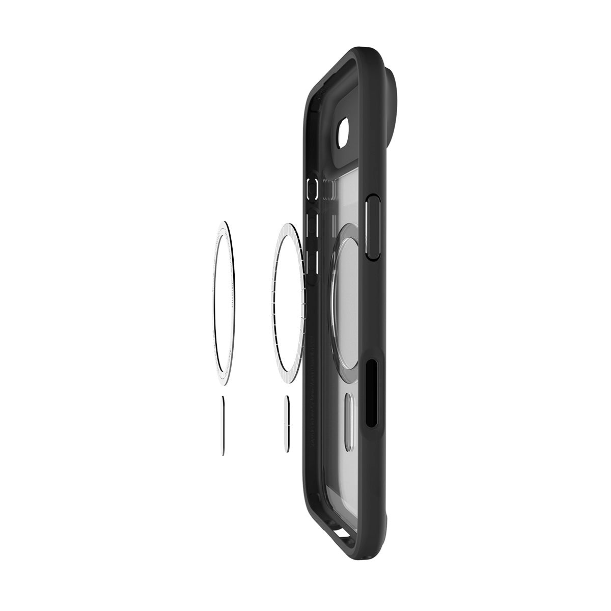 Handyhülle für iPhone Air, Spigen Ultra Hybrid Mag mit MagSafe, Durchscheinend-Schwarz