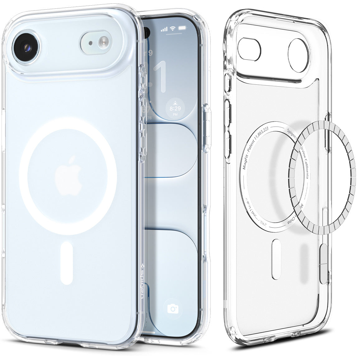 Handyhülle für iPhone Air, Spigen Ultra Hybrid Mag mit MagSafe, Durchscheinend-Weiß
