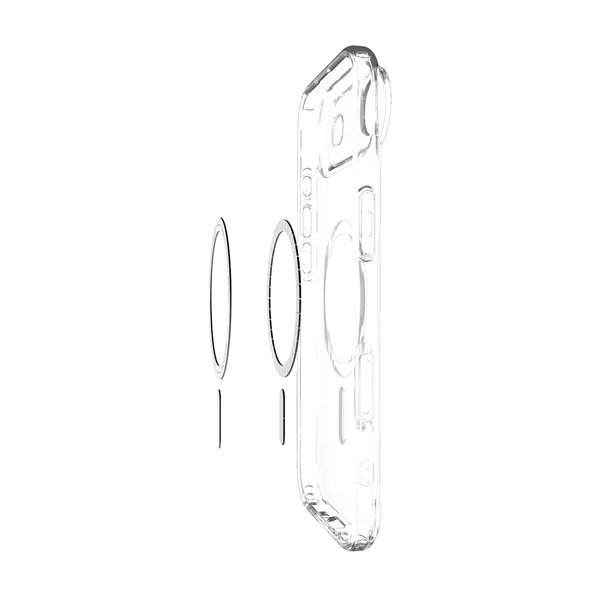 Handyhülle für iPhone Air, Spigen Ultra Hybrid Mag mit MagSafe, Durchscheinend-Weiß