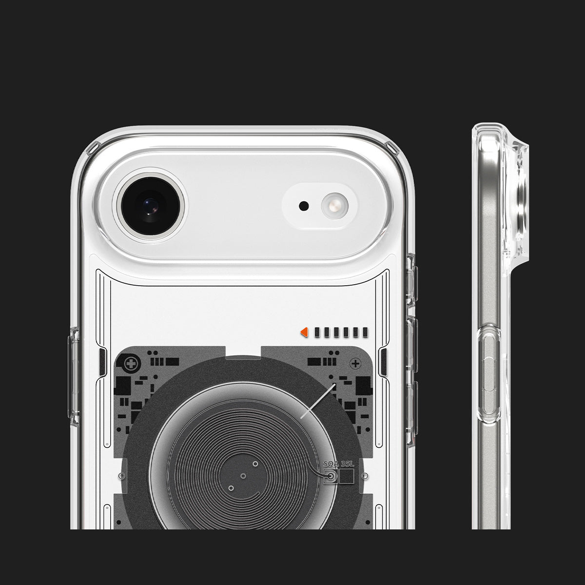 Handyhülle für iPhone Air, Spigen Ultra Hybrid Mag mit MagSafe, Transparent-Gemustert (Neo One)