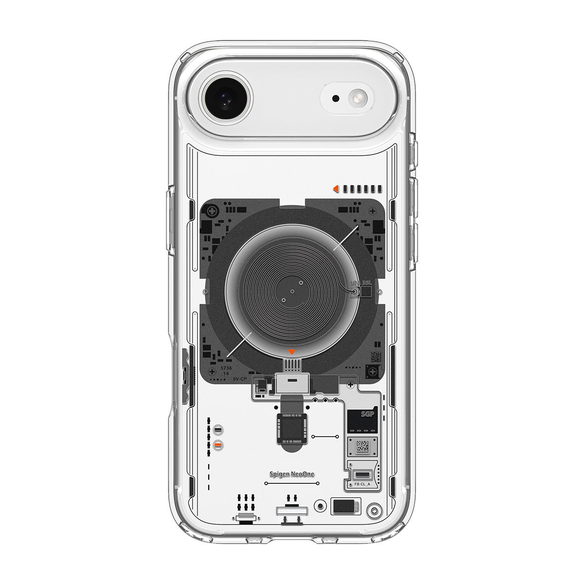 Handyhülle für iPhone Air, Spigen Ultra Hybrid Mag mit MagSafe, Transparent-Gemustert (Neo One)
