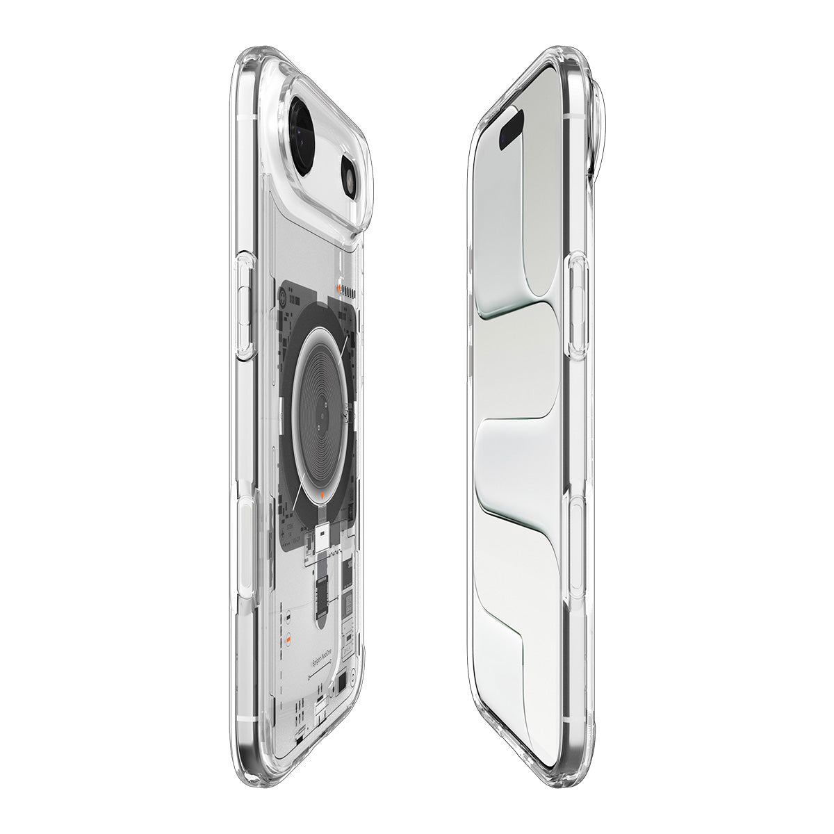 Handyhülle für iPhone Air, Spigen Ultra Hybrid Mag mit MagSafe, Transparent-Gemustert (Neo One)