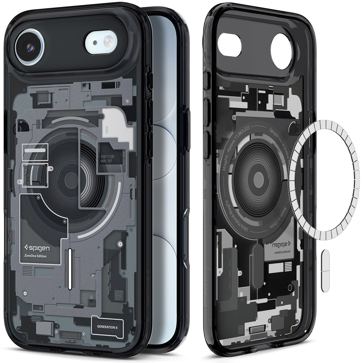 Handyhülle für iPhone Air, Spigen Ultra Hybrid Mag mit MagSafe, Rauchfarben-Grau (Zero One)