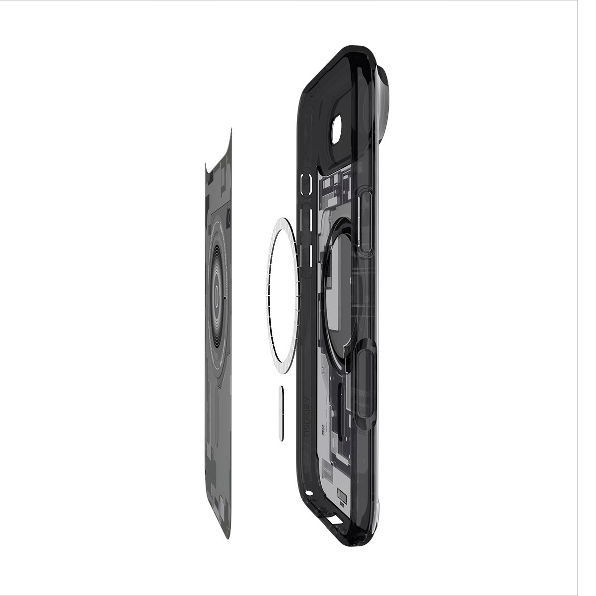 Handyhülle für iPhone Air, Spigen Ultra Hybrid Mag mit MagSafe, Rauchfarben-Grau (Zero One)
