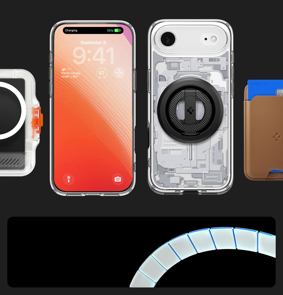 Handyhülle für iPhone Air, Spigen Ultra Hybrid Mag mit MagSafe, Weiß-Grau (Zero One)