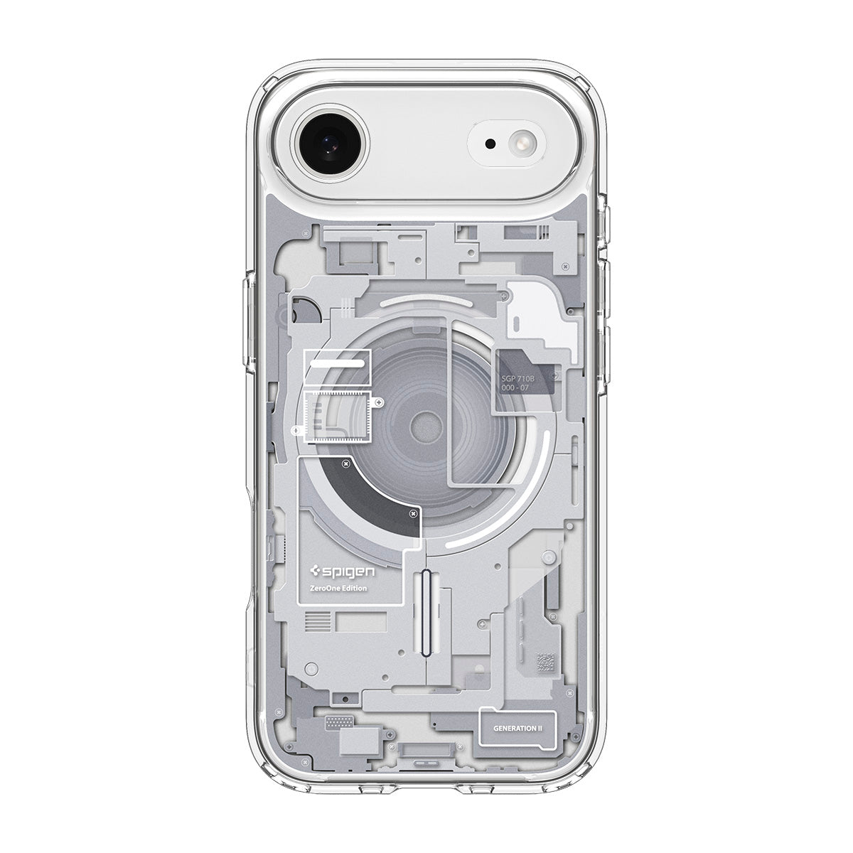 Handyhülle für iPhone Air, Spigen Ultra Hybrid Mag mit MagSafe, Weiß-Grau (Zero One)