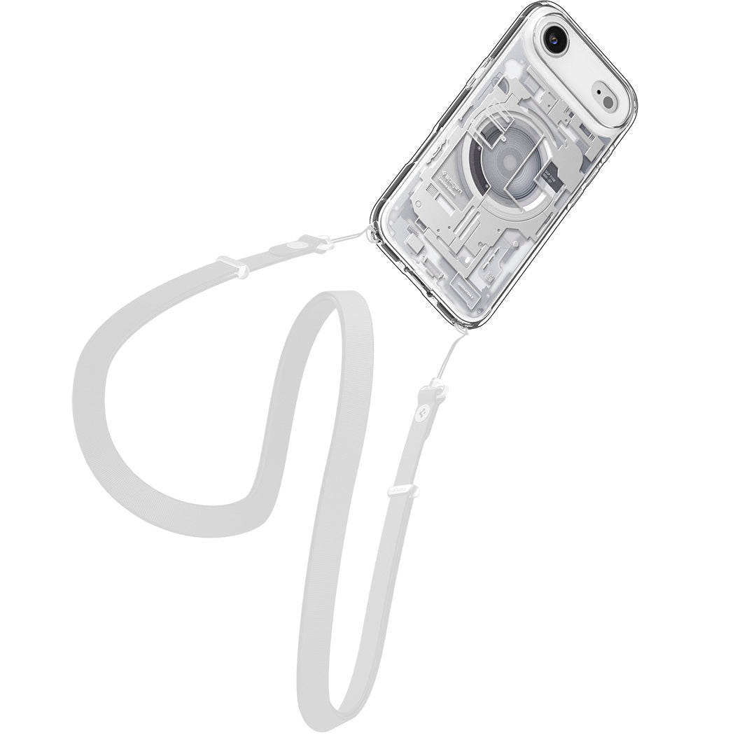 Handyhülle für iPhone Air, Spigen Ultra Hybrid Mag mit MagSafe, Weiß-Grau (Zero One)