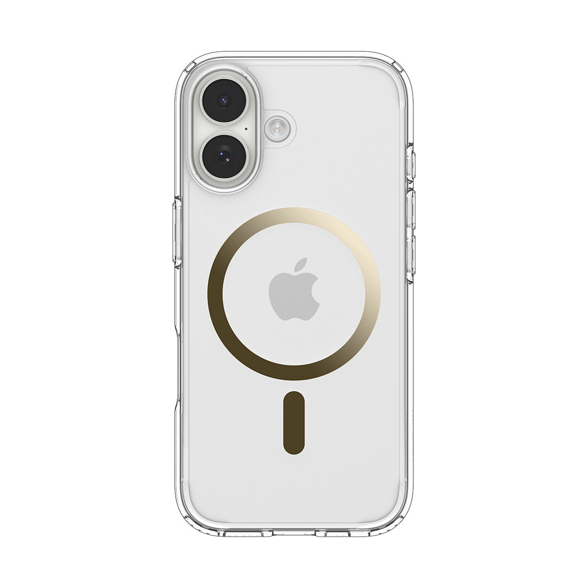 Handyhülle für iPhone 17, Spigen Ultra Hybrid Mag mit MagSafe, Transparent-Golden