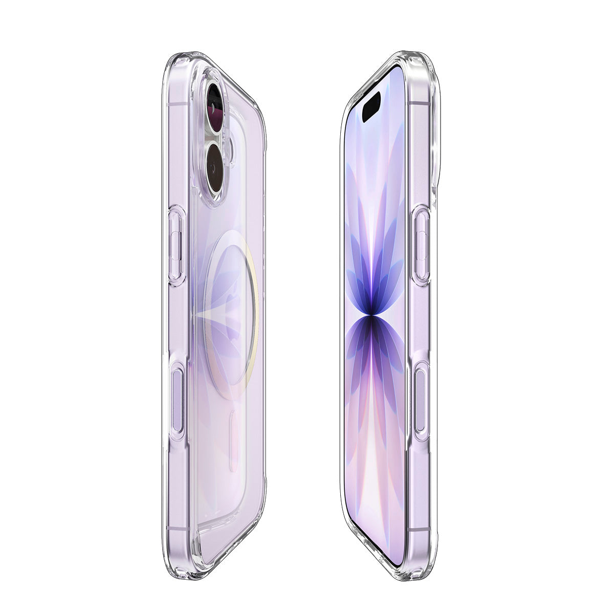 Handyhülle für iPhone 17, Spigen Ultra Hybrid Mag mit MagSafe, Transparent-Golden