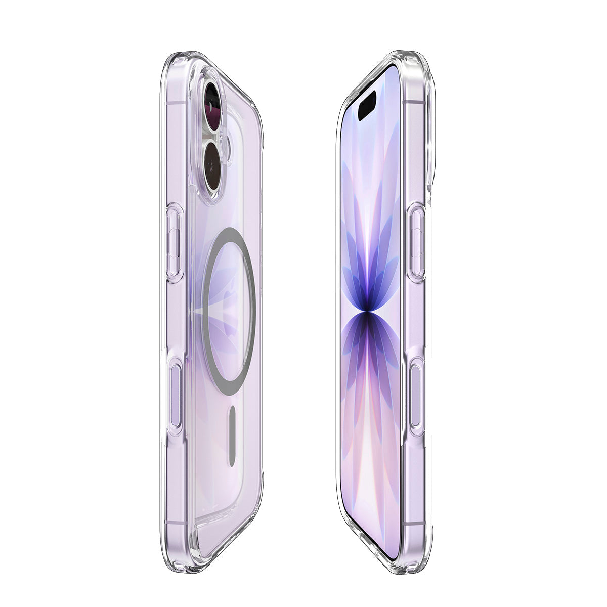 Handyhülle für iPhone 17, Spigen Ultra Hybrid Mag mit MagSafe, Transparent-Grau
