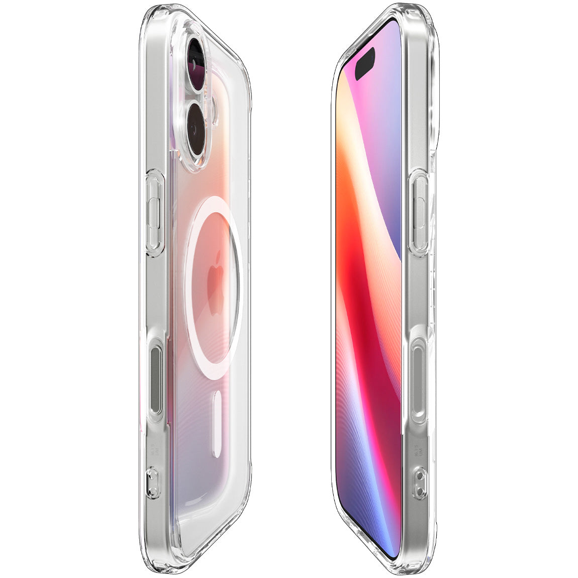 Handyhülle für iPhone 17, Spigen Ultra Hybrid Mag mit MagSafe, Transparent-Weiß