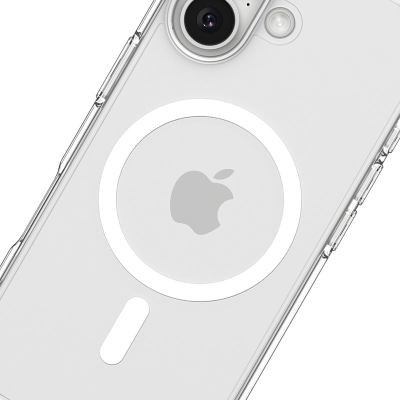 Handyhülle für iPhone 17, Spigen Ultra Hybrid Mag mit MagSafe, Transparent-Weiß