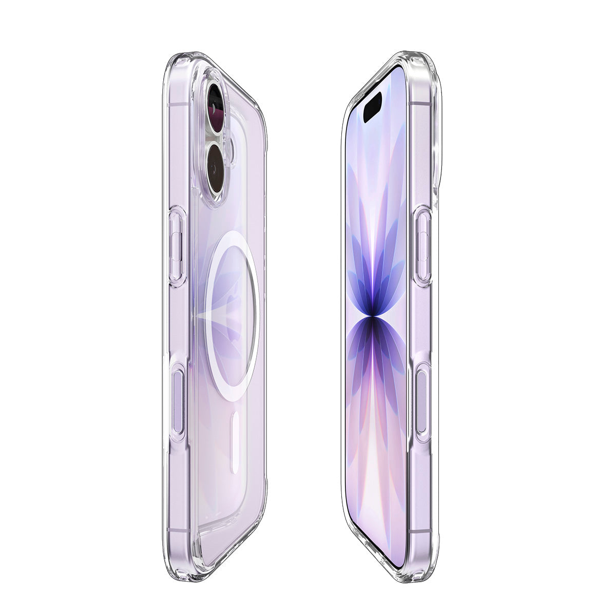 Handyhülle für iPhone 17, Spigen Ultra Hybrid Mag mit MagSafe, Transparent-Weiß