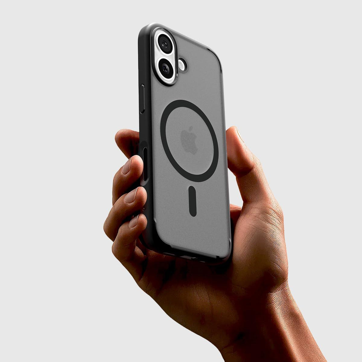 Handyhülle für iPhone 17, Spigen Ultra Hybrid Mag mit MagSafe, Durchscheinend-Schwarz