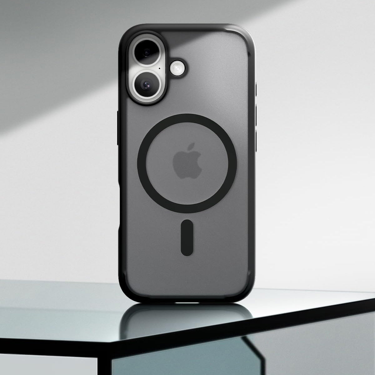 Handyhülle für iPhone 17, Spigen Ultra Hybrid Mag mit MagSafe, Durchscheinend-Schwarz