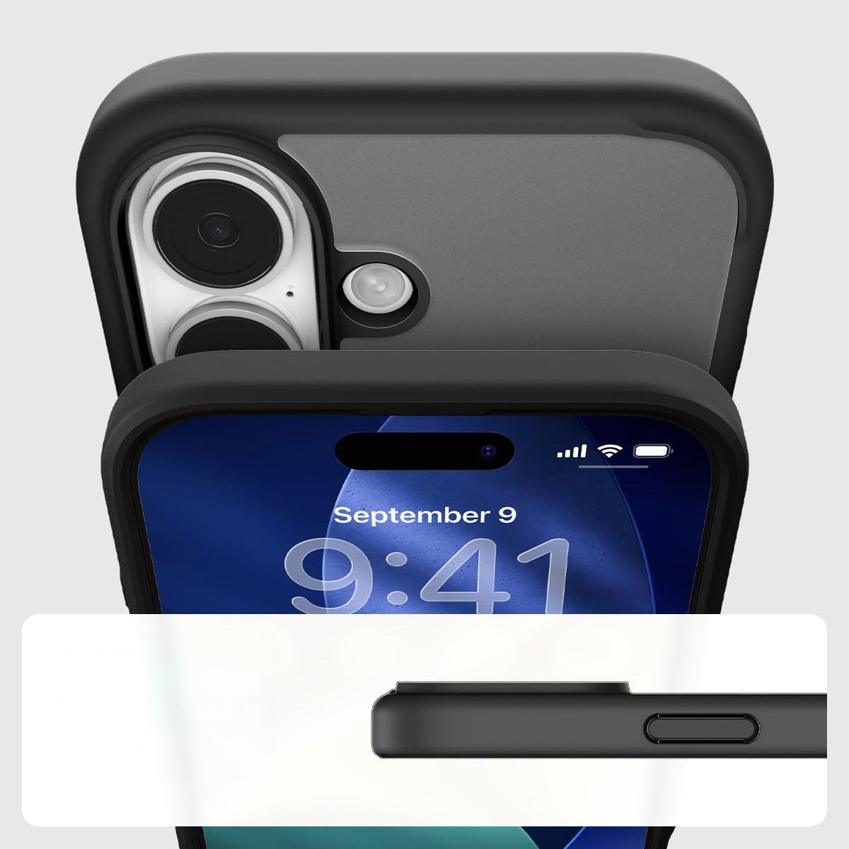 Handyhülle für iPhone 17, Spigen Ultra Hybrid Mag mit MagSafe, Durchscheinend-Schwarz