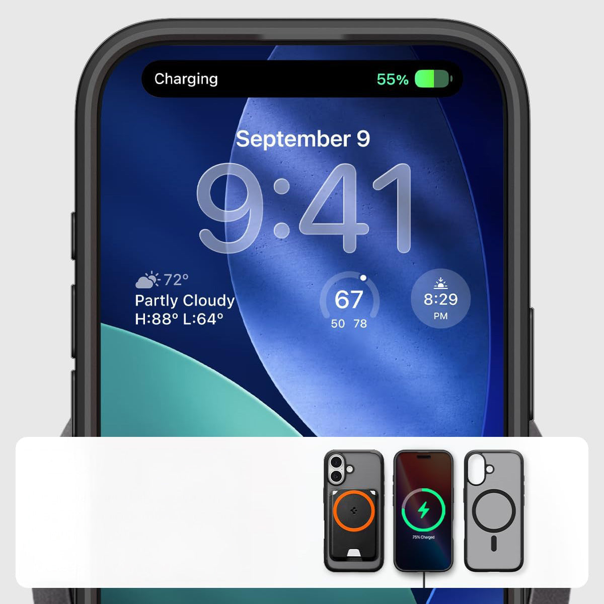 Handyhülle für iPhone 17, Spigen Ultra Hybrid Mag mit MagSafe, Durchscheinend-Schwarz